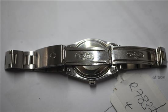 A gentlemans 1960s stainless steel Tudor Oyster manual wind wrist watch, with Tudor case.